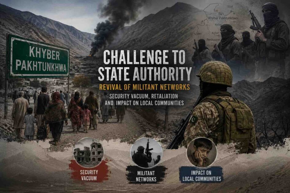 خیبر پختونخوا میں ریستی رٹ کا چیلینج، عسکری نیٹ ورکس کی بحالی، انتقامی خلا اور مقامی ابادی پر اثرات کا تنقیدی مطالعہ خیبر پختونخوا میں امن و امان کی ابتر صورتحال محض ایک مقامی انتظامی تعطل نہیں ہے، بلکہ یہ ایک وسیع تر علاقائی تزویراتی بحران کا شاخسانہ ہے جس نے ریاست کی رٹ کو ہلا کر رکھ دیا ہے ۔ اگست 2021 میں افغانستان میں طالبان کی دوبارہ آمد کے بعد سے، کالعدم تحریکِ طالبان پاکستان (TTP) اور دیگر عسکری دھڑوں کی کارروائیوں میں جو غیر معمولی تیزی آئی ہے، اس نے صوبے کے کونے کونے کو اپنی لپیٹ میں لے لیا ہے ۔ اعداد و شمار کے مطابق، عسکریت پسندوں کے حملوں کی تعداد جو 2021 میں محض 282 تھی، غیر معمولی رفتار سے بڑھتی ہوئی 2024 میں 1,758 سالانہ تک جا پہنچی ہے ۔ یہ خوفناک رجحان ظاہر کرتا ہے کہ عسکریت پسندوں نے نہ صرف جدید ترین امریکی ساختہ نائٹ ویژن اور تھرمل آلات تک رسائی حاصل کر لی ہے، بلکہ وہ سرحد پار محفوظ پناہ گاہوں کا بھرپور فائدہ اٹھا رہے ہیں ۔ اس عسکری پھیلاؤ کے نتیجے میں صوبے میں سیکیورٹی فورسز شدید دباؤ کا شکار ہیں، ریاستی عملداری بری طرح متاثر ہوئی ہے، اور شہری حقوق و عوامی جان و مال کا تحفظ ناممکن ہو کر رہ گیا ہے ۔    صوبائی سیکیورٹی کے اس مجموعی بگاڑ اور ریاستی عملداری کے زوال کا سب سے تشویشناک مظہر صوبے کے جنوبی اضلاع میں دیکھا جا سکتا ہے، جو کبھی عسکریت پسندی سے محفوظ تصور کئے جاتے تھے لیکن اب وہاں عسکریت پسندی کا نیا گڑھ قائم ہو چکا ہے جس نے پولیس کو پسپائی پر مجبور کر دیا ہے ۔ خاص طور پر ضلع کرک میں، جو کبھی پرامن سمجھا جاتا تھا، اب ایک اہم میدانِ جنگ میں تبدیل ہو چکا ہے ۔ پہلی بار شدت پسند تنظیموں نے اس ضلع تک براہِ راست رسائی حاصل کر کے سرکاری عملداری کو بری طرح متاثر کیا ہے اور صورتحال اس حد تک سنگین ہو چکی ہے کہ شام ہونے سے قبل ہی پولیس کو تھانوں اور قلعہ نما چوکیوں تک محدود کر دیا گیا ہے ۔ کرک میں حالیہ دنوں میں سیکیورٹی چیک پوسٹوں پر کواڈ کاپٹر ڈرونز کے ذریعے بمباری کی گئی، اور جب زخمی سیکیورٹی اہلکاروں کو منتقل کرنے کے لئے ایمبولینسیں روانہ ہوئیں تو عسکریت پسندوں نے گھات لگا کر ان پر حملہ کیا، لاشوں کو نذرِ آتش کیا اور گاڑیوں کو پھونک دیا ۔ اس منظم عسکری اجارہ داری نے پولیس فورس کی دن ڈھلنے کے بعد نقل و حرکت کو صفر کر دیا ہے اور مضافاتی و دیہی پٹی پر عسکریت پسندوں کی غیر اعلانیہ حکمرانی قائم ہو چکی ہے ۔    کرک کی اس ابتر صورتحال کے ساتھ ساتھ دیگر جنوبی اضلاع میں بھی قانون نافذ کرنے والے اداروں کی پسپائی اور عسکریت پسندوں کا گہرا نفوذ نمایاں ہے۔ ضلع لکی مروت میں عسکریت پسندوں نے پولیس کا وہ حشر نشر کر دیا ہے کہ اب قانون نافذ کرنے والے ادارے بقا کی جنگ لڑ رہے ہیں ۔ لکی مروت میں پولیس اسٹیشنوں پر مسلسل ہونے والے راکٹ اور دستی بموں کے حملوں، اور سڑک کنارے نصب بارودی سرنگوں کے ذریعے پولیس افسران کی ہلاکتوں نے فورس کے حوصلے پست کر دئے ہیں ۔ ستمبر 2024 میں، عاجز آ کر لکی مروت کے پولیس اہلکاروں نے اپنی چوکیاں اور ڈیوٹیاں چھوڑیں اور تاجہ زئی کے مقام پر انڈس ہائی وے بلاک کر کے تاریخی دھرنا دیا ۔ ان مظاہرین کا کھلا مطالبہ تھا کہ اگر سیکیورٹی فورس کو جدید ہتھیار اور جنگی اختیارات دئے جائیں تو وہ عسکریت پسندی کا خاتمہ کر سکتے ہیں، لیکن ریاستی حکام انہیں بے یار و مددگار چھوڑ چکے ہیں ۔ اسی طرح ضلع بنوں، ٹانک اور ڈیرہ اسماعیل خان میں بھی عسکریت پسندوں نے نہ صرف سرکاری عملداری کو شدید متاثر کیا ہے، بلکہ یہاں کے عوام کا جینا بھی محال ہو گیا ہے ۔ ڈیرہ اسماعیل خان اور ٹانک میں روزانہ کی بنیاد پر بینک کی کیش گاڑیوں کی لوٹ مار، تاجروں کا اغوا برائے تاوان اور بنوں میں مئی 2026 میں ایک چیک پوسٹ پر گاڑی کے ذریعے کئے گئے خودکش دھماکے میں 15 پولیس اہلکاروں کی شہادت نے یہ ثابت کر دیا ہے کہ پورا جنوبی ریجن عسکریت پسندوں کے چنگل میں آ چکا ہے ۔    جنوبی اضلاع کی اس سیکیورٹی دلدل کا موازنہ اگر قبائلی اضلاع کی موجودہ صورتحال سے کیا جائے تو یہ واضح ہوتا ہے کہ مئی 2018 میں وفاق کے زیرِ انتظام قبائلی علاقوں (FATA) کا خیبر پختونخوا کے ساتھ الحاق اس تزویراتی وعدے کے باوجود ناکام رہا کہ اس سے یہاں کی محرومیوں کا خاتمہ ہوگا، ترقیاتی خوشحالی آئے گی اور امن کا بول بالا ہوگا ۔ انضمام کے آٹھ سال بعد بھی ریاستی دعووں کی دھجیاں اڑائی گئی ہیں ۔ نہ تو ان قبائلی اضلاع کی تاریخی محرومیوں کا ازالہ کیا گیا، بلکہ اس کے برعکس یہ خطہ پہلے سے بھی کہیں زیادہ شدید بدامنی کا شکار ہو چکا ہے ۔ ریاستی ڈھانچے کی منتقلی اتنی ناقص اور عجلت پسندانہ تھی کہ نوآبادیاتی دور کے قانون (FCR) کے خاتمے کے بعد پیدا ہونے والے سیکیورٹی اور انتظامی خلا کو پورا نہیں کیا جا سکا ۔ اس سنگین سیکیورٹی بحران کا سب سے ہولناک سماجی اثر یہ نکلا ہے کہ کوئی بھی طاقت اور مالی حیثیت رکھنے والا قبائلی شخص عسکریت پسندوں کے ڈر اور معاشی زوال کی وجہ سے قبائلی اضلاع سے نکل کر پشاور ، اسلام آباد یا ملک کے دیگر شہروں میں منتقل ہونا چاہتا ہے ۔ اس کے برعکس، جس غریب شخص کے پاس ہجرت کرنے کی طاقت اور وسائل نہ ہوں، وہ ان جنگ زدہ اضلاع میں عملاً یرغمال بنے اپنے تلخ ترین دن گزارنے پر مجبور ہے ۔    قبائلی اضلاع کے اس سماجی و سیکیورٹی خلا کے معاشی اثرات پورے صوبے کی کاروباری برادری اور عام شہریوں پر بھی بھتہ خوری کی شکل میں مرتب ہو رہے ہیں۔ خیبر پختونخوا میں بدامنی کا سب سے سنگین مالی مظہر بھتہ خوری (Bhatta) کا وہ منظم جال ہے جس نے اب باقاعدہ ایک متوازی متحرک ٹیکسیشن کی شکل اختیار کر لی ہے اور عسکریت پسندوں کی بقا و فنانسنگ کا ایک بڑا حصہ اسی بھتے سے حاصل ہوتا ہے ۔ صوبے میں بھتہ خوری اس وقت اپنے عروج پر پہنچ چکی ہے جہاں عسکریت پسند گروہ اب نہ صرف بڑے سرمایہ داروں اور صنعت کاروں کو واٹس ایپ کالز اور ٹی ٹی پی کے لیٹر ہیڈز پر دھمکیاں دے کر لاکھوں ڈالر وصول کر رہے ہیں بلکہ انتہائی غریب طبقہ بھی اس عذاب سے محفوظ نہیں ہے ۔ حالت یہ ہے کہ سڑک کنارے ریڑھیاں لگانے والے غریب ریڑھی فروش بھی شدت پسند تنظیموں کو باقاعدہ بھتے کی وصولی کر کے ہی پیاز، آلو اور ٹماٹر بیچنے پر مجبور ہیں ۔ انکار کی صورت میں ان کی ریڑھیوں کو نذرِ آتش کر دیا جاتا ہے یا ان پر فائرنگ کی جاتی ہے ۔ صوبائی حکومت کی جانب سے احساس ریڑھی بان روزگار تحفظ بل 2025 کا مسودہ تیار کرنا اس معاشی المئے کا سب سے بڑا ثبوت ہے، جس کا بنیادی مقصد 140,000 سے زائد غریب دکانداروں کو اس منظم بھتہ خور مافیا کے چنگل سے بچانا ہے ۔    مذکورہ معاشی نچوڑ کی جڑیں عسکریت پسندی کی مالیاتی فنڈنگ کے منظم نیٹ ورکس سے جڑی ہوئی ہیں۔ عسکریت پسندوں کے ان فنڈنگ نیٹ ورکس کے بنیادی اہداف میں بڑے صنعت کار اور سرمایہ دار شامل ہیں جنہیں واٹس ایپ پیغامات، غیر ملکی نمبرز اور براہ راست اغوا برائے تاوان کے خطرات کا سامنا کرنا پڑتا ہے جس سے صنعتیں بند ہو رہی ہیں اور سرمایہ بیرون ملک منتقل ہو رہا ہے ۔ ان کی اس فنڈنگ کا ایک بڑا حصہ کابل، خوست اور لغمان میں بنے حوالہ اور ہنڈی کے نیٹ ورکس کے ذریعے منظم کیا جاتا ہے ۔ مزید برآں، عسکریت پسند سرکاری اور نجی ٹھیکیداروں سے ترقیاتی اور تعمیراتی منصوبوں پر 5% سے 15% تک جبری ٹیکسیشن کی شکل میں بھتہ لیتے ہیں، جس کی وجہ سے انفراسٹرکچر کے اہم منصوبے اور سی پیک فیز 2.0 کے کام معطل ہو رہے ہیں ۔ اس کام کو منظم کرنے میں شمالی و جنوبی وزیرستان کے عسکری کمانڈرز براہِ راست ملوث ہیں ۔ اس کے علاوہ، شدت پسندوں کو چرس اور افیون کی فصلوں پر 20% سے 30% تک کا براہ راست شیئر دے کر منشیات کے ڈیلرز اور اسمگلر بھی بھتہ دیتے ہیں، جس سے غیر قانونی معیشت کو فروغ ملتا ہے اور یہ کالا دھن عسکریت پسندی کی فنڈنگ کے کام آتا ہے ۔ اس غیر قانونی منشیات ٹیکسیشن کو تحریک طالبان پاکستان اور وادی تیراہ میں متحرک لشکرِ اسلام جیسی تنظیمیں باقاعدہ فنڈنگ کے ذریعے کے طور پر استعمال کرتی ہیں ۔ اس کے ساتھ ساتھ، انتہائی نچلے درجے پر غریب ریڑھی فروشوں اور دکانداروں سے ہفتہ وار یا ماہانہ بنیادوں پر مائیکرو بھتہ خوری کی جاتی ہے جہاں مقامی فعال عسکری سیل اور غنڈہ مافیا کا گٹھ جوڑ غریب خاندانوں کا معاشی استحصال کرتا ہے ۔    ریاستی سطح پر ان معاشی اور مالی نیٹ ورکس کو توڑنے کے لیے دہائیوں پر محیط بدامنی کو ختم کرنے کے نام پر سیکیورٹی اداروں کی جانب سے اب تک متعدد عسکری آپریشنز (مثلاً سوات آپریشن، ضربِ عضب، رد الفساد اور حالیہ آپریشن عزم استحکام) کئے جا چکے ہیں، لیکن یہاں مستقل امن کا قیام ایک خواب بن کر رہ گیا ہے ۔ اس ناکامی کے برعکس، حکومت نے ڈیجیٹل میڈیا کے متعدد نیٹ ورکس بنا کر یہاں ترقی، بحالی اور خوشحالی کے ایسے قصیدے گھڑے ہیں جو تھکنے کا نام نہیں لیتے، جبکہ زمینی حقائق اس کے بالکل برعکس ہے ۔ قبائلی اور جنوبی اضلاع میں وہی پرانی محرومی، وہی خوفناک بدامنی، بلکہ اب تو یہ کہا جاتا ہے کہ عسکریت پسندی کی موجودہ لہر 2014 سے قبل کی بدامنی سے بھی زیادہ ہولناک اور سنگین شکل اختیار کر چکی ہے ۔ اس تضاد کو چھپانے کے لئے ریاستی سطح پر ایک غیر اعلانیہ سنسرشپ لاگو ہے، جس کی وجہ سے پاکستانی قومی میڈیا پر بھی خیبر پختونخوا کی اس ابتر بدامنی، روزانہ کی ہلاکتوں، اور قبائلی اضلاع کی گہری سیکیورٹی و سماجی محرومی کو بالکل رپورٹ نہیں کیا جا رہا، جس کے باعث یہاں کا عام شہری خود کو ملک سے کٹا ہوا محسوس کرتا ہے ۔    اس میڈیا بلیک آؤٹ کے پسِ پردہ عسکریت پسندوں کا تنظیمی ڈھانچہ جس تیزی سے مضبوط ہوا ہے، وہ ایک تزویراتی حقیقت ہے۔ مثال کے طور پر، سال 2014 میں شروع کئے گئے آپریشن ضربِ عضب کے دوران عسکریت پسندوں کا جو تنظیمی نیٹ ورک عارضی طور پر توڑ دیا گیا تھا، عسکری منصوبہ بندی میں تزویراتی خامیوں کے باعث وہ نیٹ ورک اب نہ صرف دوبارہ جوڑ دیا گیا ہے، بلکہ پہلے سے بھی زیادہ طاقتور اور فعال ہو کر سامنے آیا ہے ۔ اس نیٹ ورک کے جڑنے کی اصل وجہ یہ تھی کہ ضربِ عضب کے دوران عسکریت پسند بھاگ کر افغانستان چلے گئے تھے ۔ 2021 میں امریکی افواج کے انخلا اور افغان طالبان کی کابل آمد کے بعد، ان جنگجوؤں کو محفوظ پناہ گاہیں ملیں، جہاں سے انہوں نے سرحد پار نقل و حرکت تیز کی اور جدید امریکی ہتھیاروں کی اسمگلنگ کے ذریعے پاکستان کے سرحدی اور جنوبی اضلاع میں اپنے نیٹ ورکس کو دوبارہ سے بحال اور فعال کر دیا ۔    عسکریت پسندوں کی اس دوبارہ تنظیمِ نو میں ان کی تنظیمی مضبوطی اور نت نئے تزویراتی اتحادوں کا کلیدی کردار ہے ۔ گزشتہ چند سالوں میں عسکریت پسندوں کے کئی منتشر اور الگ ہو جانے والے دھڑوں کو دوبارہ تحریکِ طالبان پاکستان (TTP) کے مرکزی ڈھانچے میں جوڑ دیا گیا ہے ۔ عسکری امور کے ماہرین کے مطابق، ٹی ٹی پی کا موجودہ امیر مفتی نور ولی محسود بکھری ہوئی شدت پسند تنظیموں اور دھڑوں کو ایک پلیٹ فارم پر اکٹھا کرنے کا غیر معمولی ماہر مانا جاتا ہے، جس نے سخت نظم و ضبط قائم کر کے عسکریت پسندوں کی فیلڈ آپریشنل صلاحیت کو مضبوط کیا ہے ۔ اس عسکری ارتقاء کا سب سے خطرناک پہلو شمالی وزیرستان کے روایتی حافظ گل بہادر گروپ (HGBG) کا دن بہ دن مضبوط ہونا ہے، جو حکومتِ پاکستان کے لئے ایک بڑا دردِ سر بنتا جا رہا ہے ۔ اب اس گروپ نے اپنا باقاعدہ تنظیمی نام بدل کر اتحاد المجاہدین پاکستان (IMP) رکھ لیا ہے اور اس مہلک عسکری اتحاد میں ٹی ٹی پی حکیم اللہ محسود گروپ، لشکرِ اسلام گروپ اور حرکت الانقلابِ اسلامی پاکستان جیسے دھڑے شامل ہو چکے ہیں ۔    شدت پسندوں کے ان نیٹ ورکس کی تفصیلی اندرونی دھڑے بندیوں کا جائزہ لیا جائے تو ان کے عزائم اور اثرات واضح ہوتے ہیں۔ کالعدم تحریکِ طالبان پاکستان (TTP) مفتی نور ولی محسود کی کلیدی قیادت میں تقریباً 80 سے زائد چھوٹے مقامی عسکری سیلز (ڈالگئی) کے اتحاد کی شکل میں متحرک ہے ۔ یہ تنظیم بنیادی طور پر جنوبی و مغربی اضلاع، سوات اور وزیرستان کے علاقوں میں سرگرم ہے اور منظم گوریلا حملوں، سیکیورٹی فورسز کی ٹارگٹ کلنگ اور بھتہ خوری کے ذریعے اثر و رسوخ بڑھاتی ہے ۔ دوسری جانب، اتحاد المجاہدین پاکستان (IMP) کا نیا اتحاد حافظ گل بہادر، لشکرِ اسلام اور حرکت الانقلابِ اسلامی کی شراکت داری سے شمالی وزیرستان، بنوں، خیبر اور وادی تیراہ میں فعال ہے ۔ یہ گروہ فوجی چھاؤنیوں پر بارود سے بھری گاڑیوں کے خودکش حملوں اور نائٹ ویژن اسنائپنگ میں مہارت رکھتا ہے ۔ ان کے ساتھ ساتھ، ٹی ٹی پی سے منحرف ہونے والا متشدد گروپ ٹی ٹی پی جماعت الاحرار (JuA) پشاور، مہمند، باجوڑ اور نوشہرہ پٹی پر سرگرم ہے، جو اگرچہ ٹی ٹی پی کے ساتھ نظریاتی الحاق رکھتا ہے مگر آزاد فیلڈ آپریشنز کے تحت شہری علاقوں میں دستی بموں کے حملے اور ٹارگٹ کلنگز کرتا ہے، جس کے باعث عام شہری روز بہ روز شدید غیر یقینی اور خوف و ہراس کی صورتحال سے دوچار ہیں ۔    اس مسلسل اور منظم بدامنی کے براہِ راست اور مہلک معاشی اثرات صوبے کے غریب عوام اور کاروباری طبقے پر مرتب ہو رہے ہیں، جس کی وجہ سے غربت اور بے روزگاری میں ہوشربا اضافہ ہوتا جا رہا ہے ۔ صوبائی دارالحکومت پشاور میں واقع حیات آباد انڈسٹریل اسٹیٹ (HIE)، جو کبھی صوبے کی معاشی ریڑھ کی ہڈی تصور کی جاتی تھی، اب عملاً کھنڈر بننے جا رہی ہے کیونکہ وہاں درجنوں صنعتیں اور فیکٹریاں تیزی سے بند ہو رہی ہیں ۔ فیکٹری مالکان اور چیمبر آف کامرس کے نمائندے اس صنعتی بندش کی دو بڑی اور بنیادی وجوہات بیان کر رہے ہیں۔ پہلی وجہ بدامنی اور بھتہ خوری ہے جس کے تحت حیات آباد کے فیکٹری مالکان کو عسکریت پسندوں کی جانب سے واٹس ایپ پر کروڑوں روپے کے بھتے کے پیغامات مل رہے ہیں اور انکار کرنے والوں کے گھروں اور فیکٹریوں کو دستی بموں سے اڑا دیا جاتا ہے ۔ اس خوف کی وجہ سے سینکڑوں مینوفیکچررز اپنا تمام سرمایہ لے کر بیرونِ ملک یا پنجاب منتقل ہو چکے ہیں ۔ دوسری بڑی وجہ بجلی کے ناقابلِ برداشت بلز اور گیس کنکشنز پر پابندی ہے، جس کی وجہ سے اب کارخانہ دار فیکٹریاں چلانے کی مالی سکت ہی نہیں رکھتے، جس کی وجہ سے روزانہ کارخانے بند ہو رہے ہیں اور مزدور بیروزگار ہو رہے ہیں ۔ اعداد و شمار بتاتے ہیں کہ سمال انڈسٹریز ڈویلپمنٹ بورڈ (SIDB) کے تحت 55 فیصد اور سرحد ڈویلپمنٹ اتھارٹی (SDA) کے زیرِ انتظام 64 فیصد کارخانے اب مکمل طور پر بند ہو چکے ہیں ۔    خیبر پختونخوا کے بگڑتے ہوئے سلامتی کے حالات کا براہِ راست تعلق پاکستان اور افغان امارتِ اسلامی کے مابین بڑھتے ہوئے تزویراتی اور سرحدی تنازعات سے ہے ۔ فروری 2026 میں دونوں ممالک کے درمیان بھڑک اٹھنے والی باقاعدہ سرحدی جنگ، جس میں فضائی حملے اور ڈرون حملے شامل تھے، نے دونوں پڑوسیوں کے تعلقات کو بدترین نہج پر پہنچا دیا ہے ۔ چین، جس نے پاکستان میں سی پیک منصوبوں پر 65 ارب ڈالر کی سرمایہ کاری کر رکھی ہے، ان حملوں اور سیکیورٹی بحران سے شدید تشویش کا شکار ہے ۔ اس جیو پولیٹیکل تعطل میں سب سے تشویشناک تزویراتی موڑ اس وقت آیا جب امارتِ اسلامی افغانستان نے چین کو ایک اہم اجلاس میں مطلع کیا کہ کابل کی یہ کوشش ہے کہ وہ پاکستانی طالبان کی مرکزی قیادت اور ان کے تمام عسکری دھڑوں کو زبردستی افغان سرزمین سے نکال کر واپس پاکستان کی سرحد کے اندر دھکیل دے رہے ہیں ۔ افغان طالبان یہ اقدام اس لئے کر رہے ہیں تاکہ ان پر دہشت گردوں کی پشت پناہی کے لگنے والے عالمی الزامات اور سفارتی بلیک میلنگ کا راستہ مکمل طور پر روکا جا سکے ۔ اس تزویراتی فیصلے کے تحت، سنکیانگ کے ایغور علیحدگی پسندوں کا مہلک گروہ ای ٹی آئی ایم یا رکستان اسلامک پارٹی (ETIM/TIP) بھی مجبوراً افغانستان سے نکل کر پاکستان کے قبائلی اضلاع کا رخ کرے گا ۔ سینکڑوں اور ہزاروں کی تعداد میں انتہائی تربیت یافتہ جنگجوؤں کی قبائلی اضلاع کی طرف یہ زبردستی منتقلی خیبر پختونخوا میں سیکیورٹی کی صورتحال کو ایک ایسی دلدل میں دھکیلنے والی ہے جہاں سے نکلنا شاید ریاست کے بس میں نہ رہے، اور یہ خدشہ روز بہ روز حقیقت بنتا جا رہا ہے کہ امن و امان کی یہ بدترین صورتحال ناقابلِ تلافی حد تک مزید خراب ہو جائے گی ۔