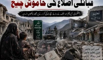 قبائلی اضلاع کی خاموش چیخ تحریر:شھزادین جرنلسٹ خیبرپختونخوا کے قبائلی اضلاع، خصوصاً جنوبی وزیرستان، شمالی وزیرستان، کرم، باجوڑ اور خیبر وہ خطے ہیں جو دو دہائیوں سے دہشتگردی، فوجی آپریشنز، بارودی دھماکوں اور مسلسل خوف کے سائے میں زندہ ہیں۔ یہ وہ علاقے ہیں جہاں ہر صبح امن کی دعا سے شروع ہوتی ہے اور ہر رات کسی نئے سانحے کی خبر پر ختم ہوجاتی ہے۔ پاک افغان بارڈر سے متصل یہ خطہ کبھی اپنی ثقافت، مہمان نوازی، تجارت اور قدرتی حسن کی وجہ سے پہچانا جاتا تھا، مگر آج یہاں کے بازار سنسان، اسکول ملبے کا ڈھیر، ہسپتال ویران اور لوگ ذہنی اذیت کا شکار ہوچکے ہیں۔ اس جنگ نے سب سے زیادہ نقصان عام پشتون عوام کو پہنچایا، وہ عوام جو نہ کسی جنگ کا حصہ تھے اور نہ ہی کسی طاقت کے فیصلوں میں شریک، مگر قربانی ہمیشہ انہی کے حصے میں آئی۔ وانا، میرانشاہ، تیراہ، شوال اور دیگر علاقوں میں کئی خاندان ایسے ہیں جنہوں نے ایک ہی دہائی میں اپنے کئی پیارے کھودیئے۔ کسی کا بچہ بارودی سرنگ کا شکار ہوا، کسی کا والد اغوا ہوگیا، کسی کا گھر دھماکے میں تباہ ہوا اور کسی کی زندگی چیک پوسٹوں، ناکہ بندیوں اور خوف کے درمیان گزر گئی۔ عوام کے کاروبار تباہ ہوگئے، لوگ نقل مکانی پر مجبور ہوئے، نوجوان بیروزگاری اور مایوسی کا شکار ہوگئے۔ سب سے بڑا المیہ یہ ہے کہ یہاں کے لوگ دوہری اذیت جھیل رہے ہیں۔ ایک طرف مسلح گروہ عوام کو اپنے نظریات کے نام پر دھمکاتے ہیں، دوسری طرف ریاستی سختیاں عام شہری کی زندگی مزید مشکل بنادیتی ہیں۔ دہشتگردی کے خلاف آواز اٹھانا بھی خطرناک بن چکا ہے۔ احتجاج کرنے والے غدار کہلاتے ہیں، امن مانگنے والے مشکوک بن جاتے ہیں اور سچ بولنے والوں کو خاموش کرانے کی کوشش کی جاتی ہے۔ قبائلی اضلاع میں کئی ایسے اسکول ہیں جو دھماکوں میں تباہ ہوئے، کئی مساجد نشانہ بنیں، کئی بازار بارود سے اڑا دیئے گئے۔ سوال یہ ہے کہ آخر اس جنگ کا انجام کیا ہے؟ اگر دہشتگردی کے خلاف جنگ لڑی جارہی ہے تو پھر ہر بار لاشیں عوام کی کیوں اٹھتی ہیں؟ اگر امن قائم ہوچکا ہے تو پھر خوف اب بھی لوگوں کی آنکھوں میں کیوں زندہ ہے؟ یہ خطہ صرف زمین کا ٹکڑا نہیں بلکہ لاکھوں انسانوں کی زندگیوں کا نام ہے۔ یہاں کے بچوں کو کتاب چاہئے، بارود نہیں۔ یہاں کے نوجوانوں کو روزگار چاہئے، بندوق نہیں۔ یہاں کے بزرگوں کو سکون چاہئے، خوف نہیں۔ قبائلی عوام اب صرف ایک سوال پوچھ رہے ہیں: آخر کب تک؟ کب تک پشتون علاقوں میں دھماکوں کی گونج سنائی دے گی؟ کب تک ماؤں کی گودیں اجڑتی رہیں گی؟ کب تک امن کا مطالبہ جرم سمجھا جائے گا؟ تاریخ گواہ ہے کہ جنگیں ہمیشہ طاقتور لوگ شروع کرتے ہیں مگر ان کا بوجھ ہمیشہ عام عوام اٹھاتے ہیں۔ وزیرستان اور قبائلی اضلاع کے لوگ اب صرف زندہ رہنے نہیں بلکہ عزت، امن اور بنیادی حقوق کے ساتھ جینے کا حق مانگ رہے ہیں۔