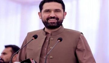 Khyber Pakhtunkhwa Chief Minister Sohail Afridi speaking at a grand Jirga against federal tax implementation in merged districts.