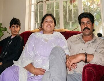 Author Sushmita Banerjee and her husband Janbaz Khan