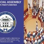 "The official logo of the Provincial Assembly of Khyber Pakhtunkhwa set against a blue background, with the title text: 'Provincial Assembly Khyber Pakhtunkhwa' at the top and the title of the legislation 'The Khyber Pakhtunkhwa Provincial Assembly (Powers, Immunities and Privileges) Act, 2026' at the bottom."