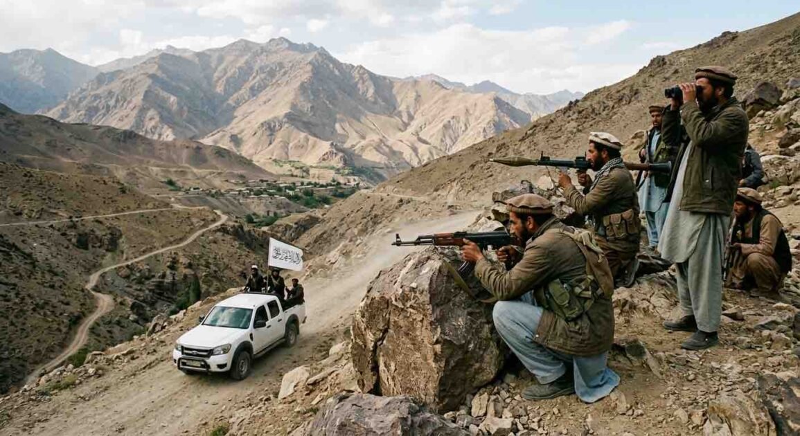 Armed anti-Taliban resistance fighters operating in Afghanistan's mountainous Badakhshan region.