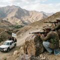 Armed anti-Taliban resistance fighters operating in Afghanistan's mountainous Badakhshan region.