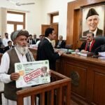 Illustrative image of a citizen named Quaid-e-Azam appearing before the Peshawar High Court after NADRA blocked his CNIC.