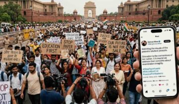 Bollywood actor Salman Khan expressing support for CJP student protest against paper leaks