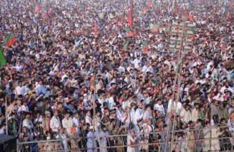 PTI leaders and supporters rallying for Imran Khan's release ahead of the September 27 Islamabad Long March.