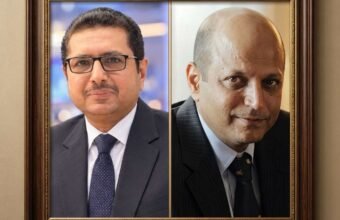 Side-by-side portrait of Azhar Abbas and Tariq Mahmood, newly elected President and General Secretary of AEMEND.